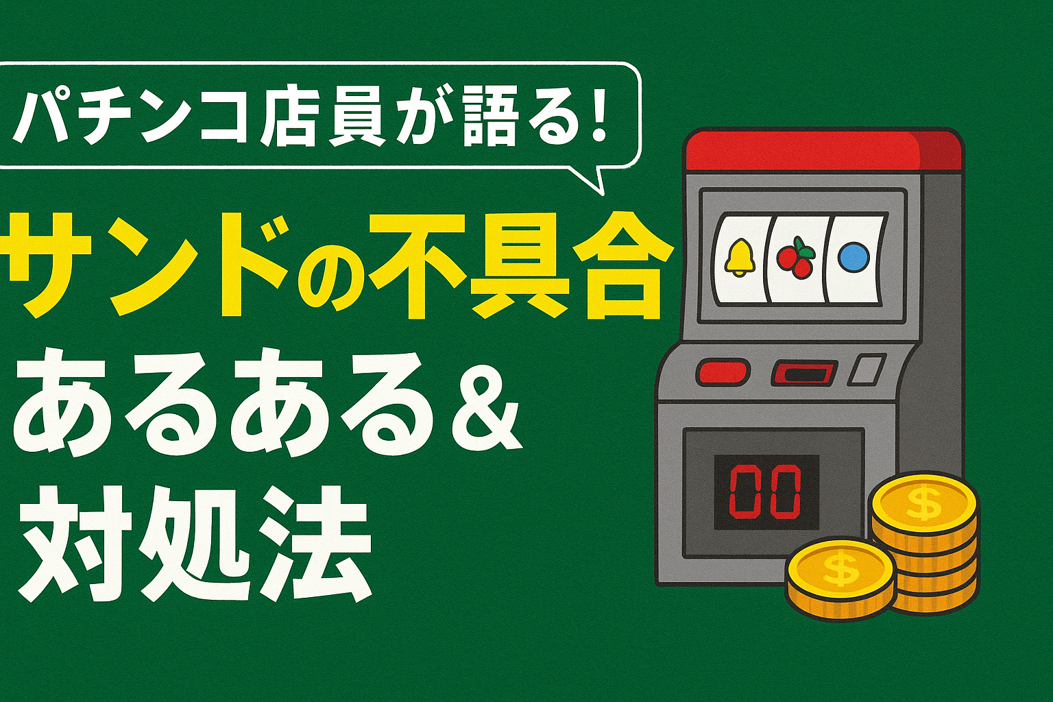 パチンコ店員が語る！サンドの不具合あるある＆対処法