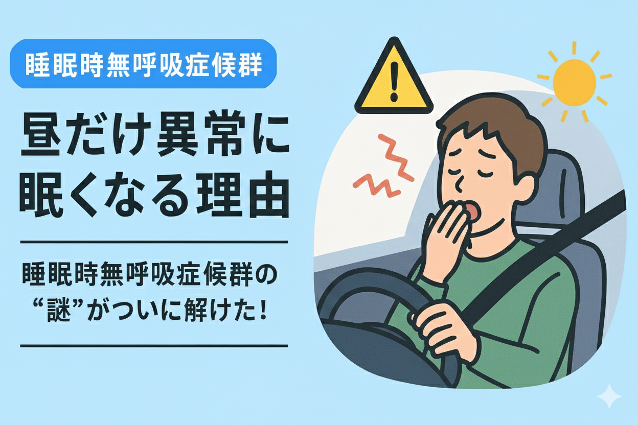 昼に眠い！　睡眠時無呼吸症候群の❝謎❞がついに解けた！