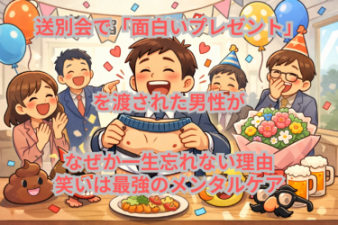 送別会で「面白いプレゼント」を渡された男性が、なぜか一生忘れない理由｜笑いは最強のメンタルケア