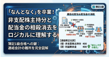 「なんとなく」を卒業！非支配株主持分と配当金の相殺消去をロジカルに理解する
